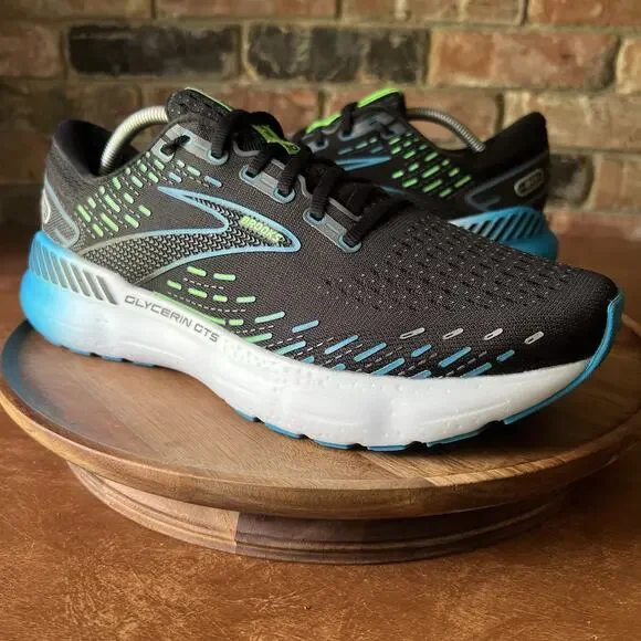 Brooks Glycerin GTS 20 Supportive Black Hawaiian Ocean Running Men's 11 Shoes - Picture 8 of 16